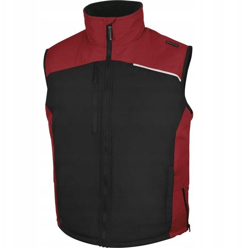 Delta Plus kamizelka z poliestru pongee pokrytego PVC, kolor czarno-czerwony, rozmiar L / FIDJ3NRGT