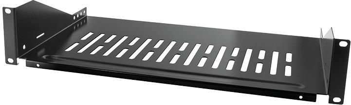 LogiLink Półka 2U, przedni wspornik, na śrubę mocującą d = 400 mm, czarna (SF2C45B)