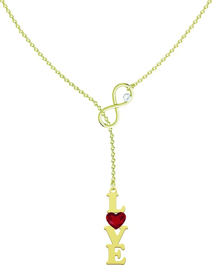 Radziszewska Jewellery Naszyjnik Pozłacany Love z Nieskończonością