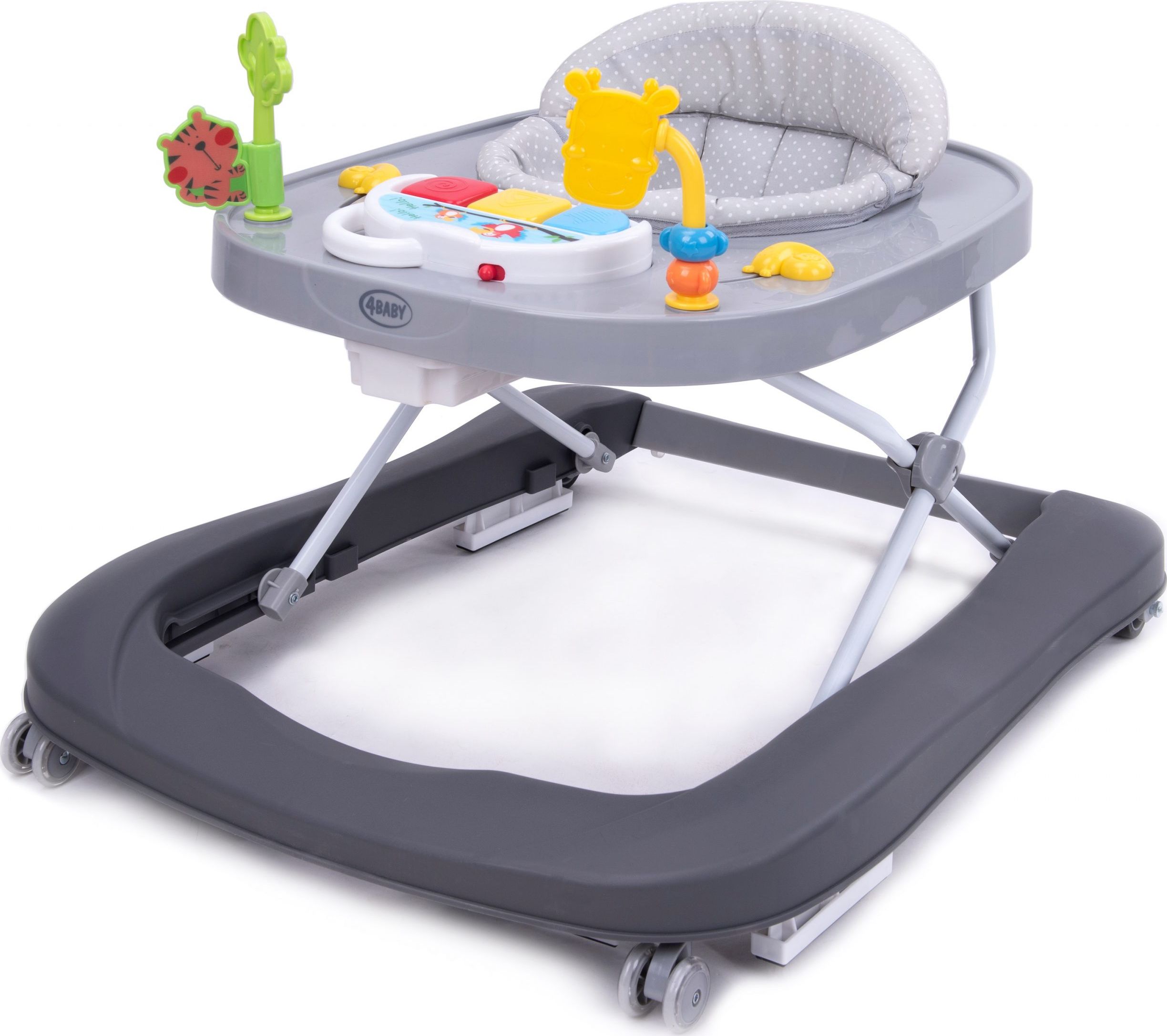 4Baby Chodzik Walk’n Push Ciemnoszary