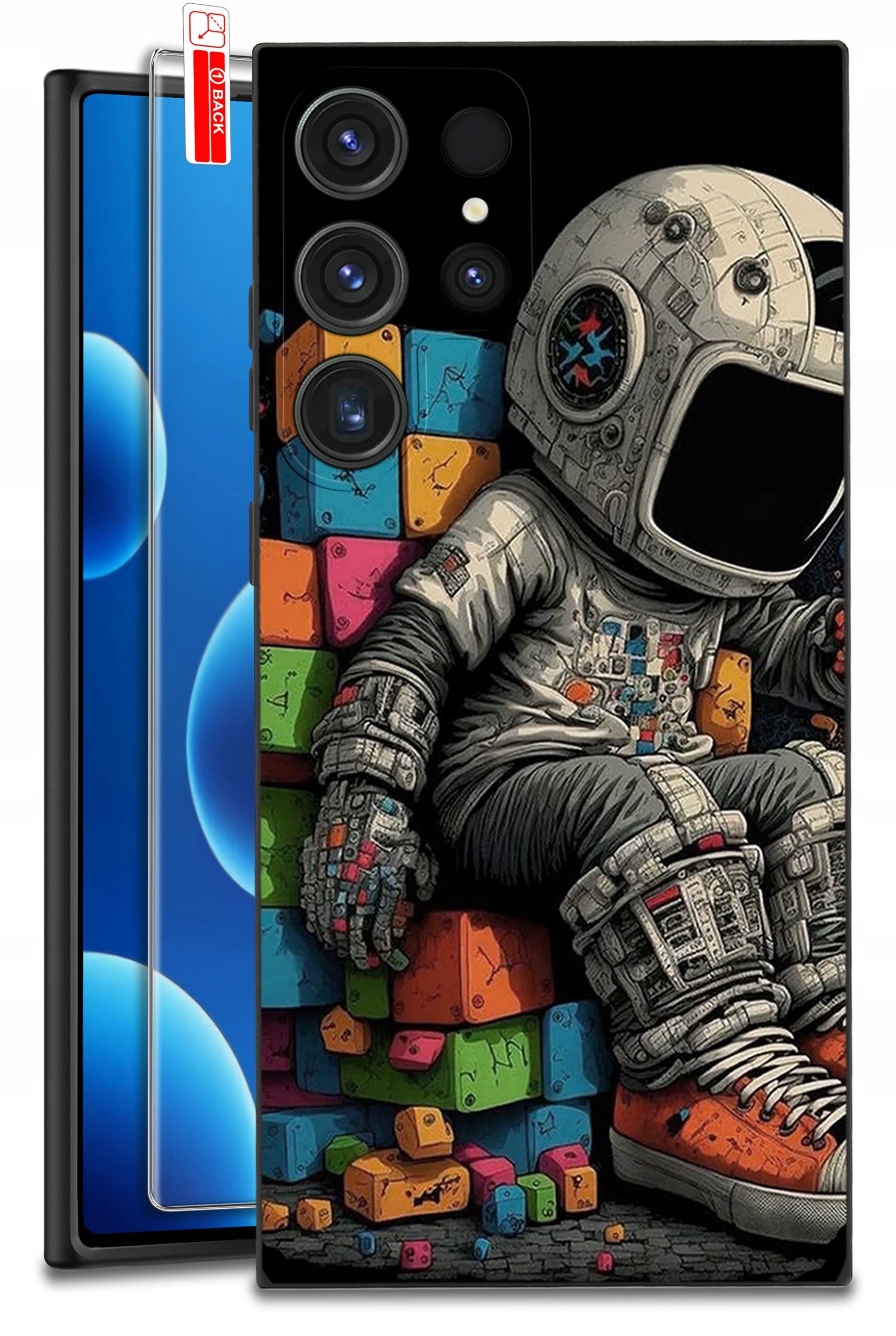 ETUI do Samsung Galaxy S24 Ultra | WZORY | SILIKONOWE MATT CASE + SZKŁO 9H