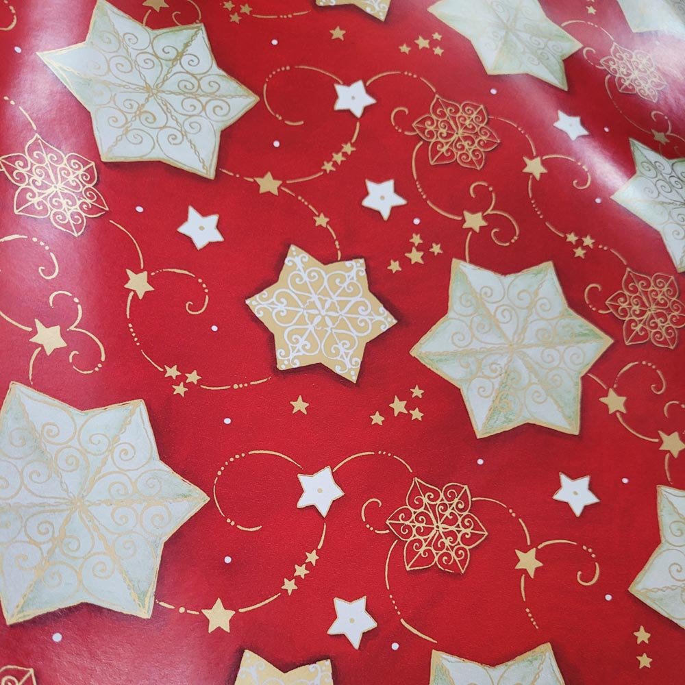 Papier świąteczny do pakowania 57cmx2m 2m597 czerwony