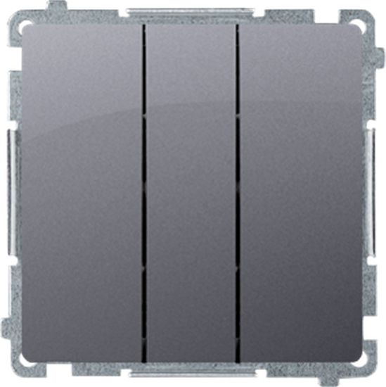 Kontakt-Simon Simon Basic Łącznik potrójny (moduł) 10AX, 250V~, szybkozłącza srebrny mat BMW31.01/43