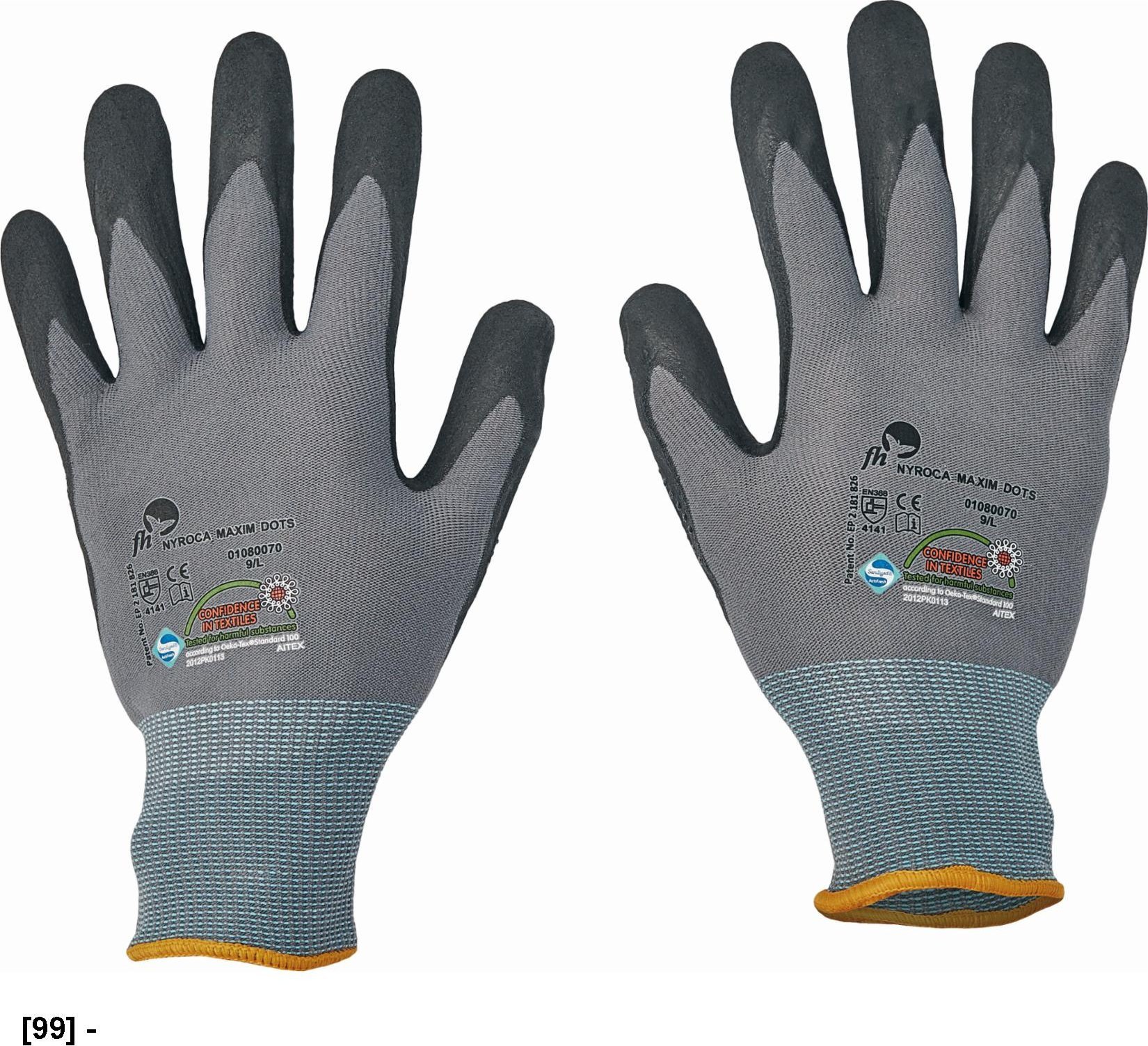 CERVA NYROCA MAXIM DOTS - rękawice mechaniczne powlekane 8