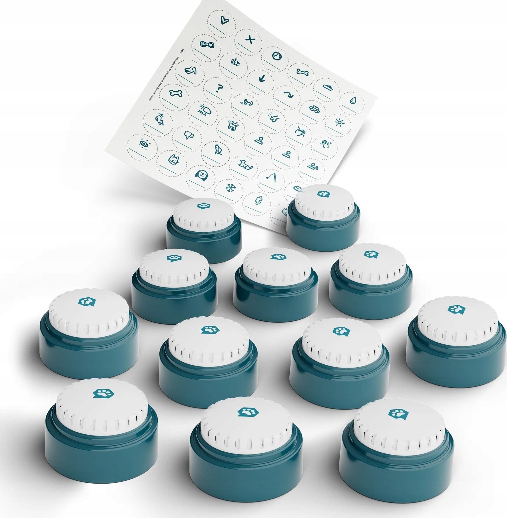 FluentPet - Speek Up Buttons - zestaw 12 przycisków do komunikacji z psem / kotem