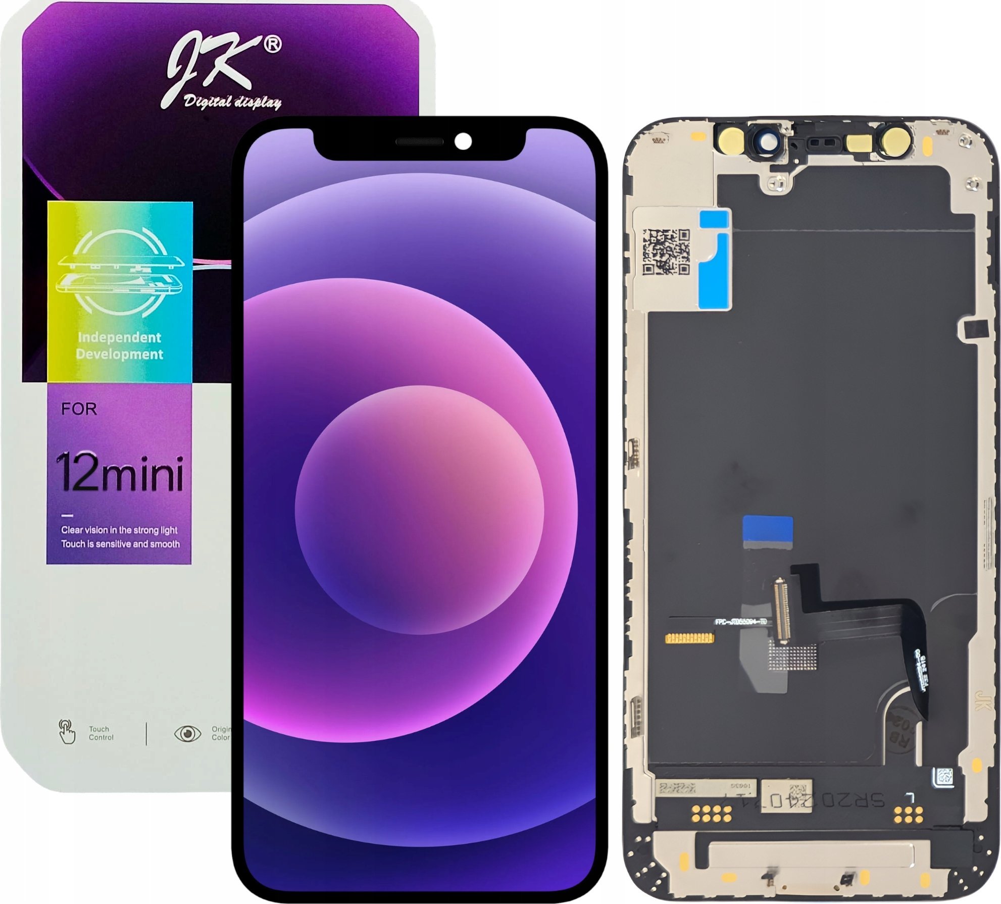 WYŚWIETLACZ EKRAN LCD DO IPHONE 12 MINI JK INCELL WYMIENNY CHIP (A2399, A2176, A2398, A2400, A2399)