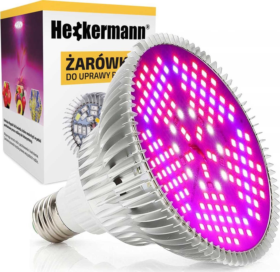 Cronos Żarówka LED do wzrostu roślin Heckermann 150LED MDA-PG01 100W