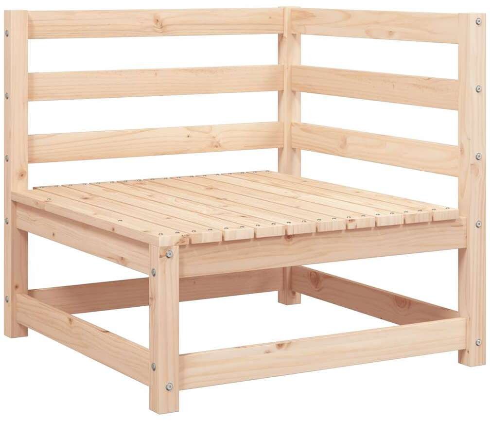 vidaXL Ogrodowe siedzisko narożne z antracytowymi poduszkami, sosnowe