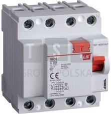 RKN4P 40A 100MAA Wyłącznik różnicowoprądowy 4P 40A 0,1A typ A RKN4P 40A 100MAA 06220463R0