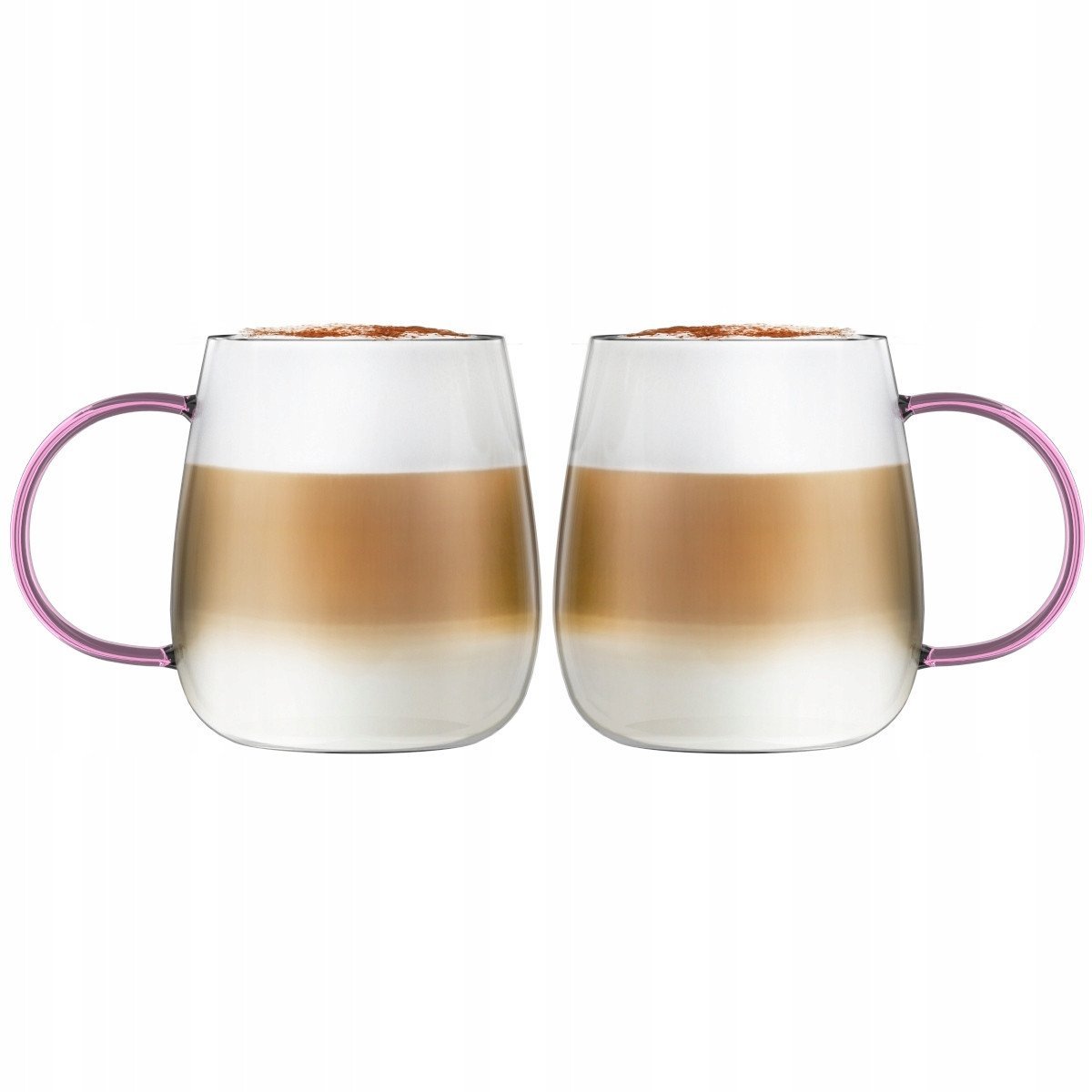 Vialli Design - Bolla zestaw dwóch szklanek z różowym uchem 400ml