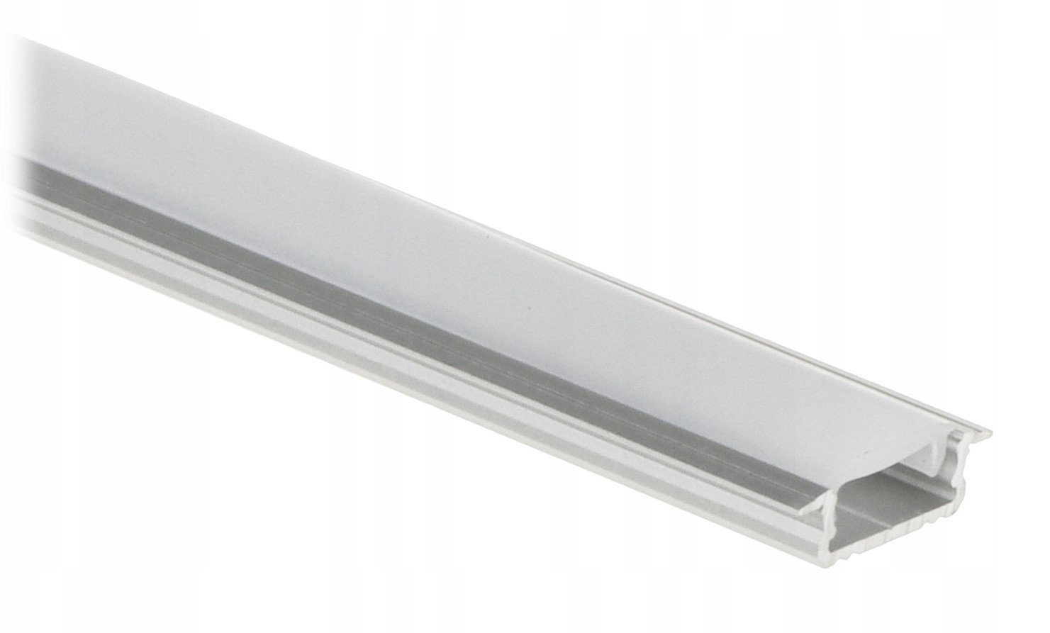 PROFIL Z KLOSZEM DO TAŚM LED PR-LED/RA/2M WPUSZCZANY SREBRNY