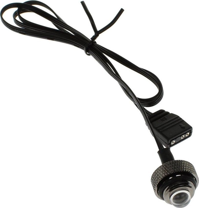 XSPC XSPC ARGB LED Verschlussstopfen, G1/4, 5V 3Pin - schwarz/chrome