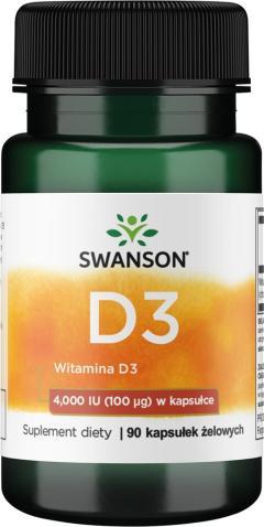 Swanson SWANSON Witamina D-3 4000IU, 90kaps. (100mcg)