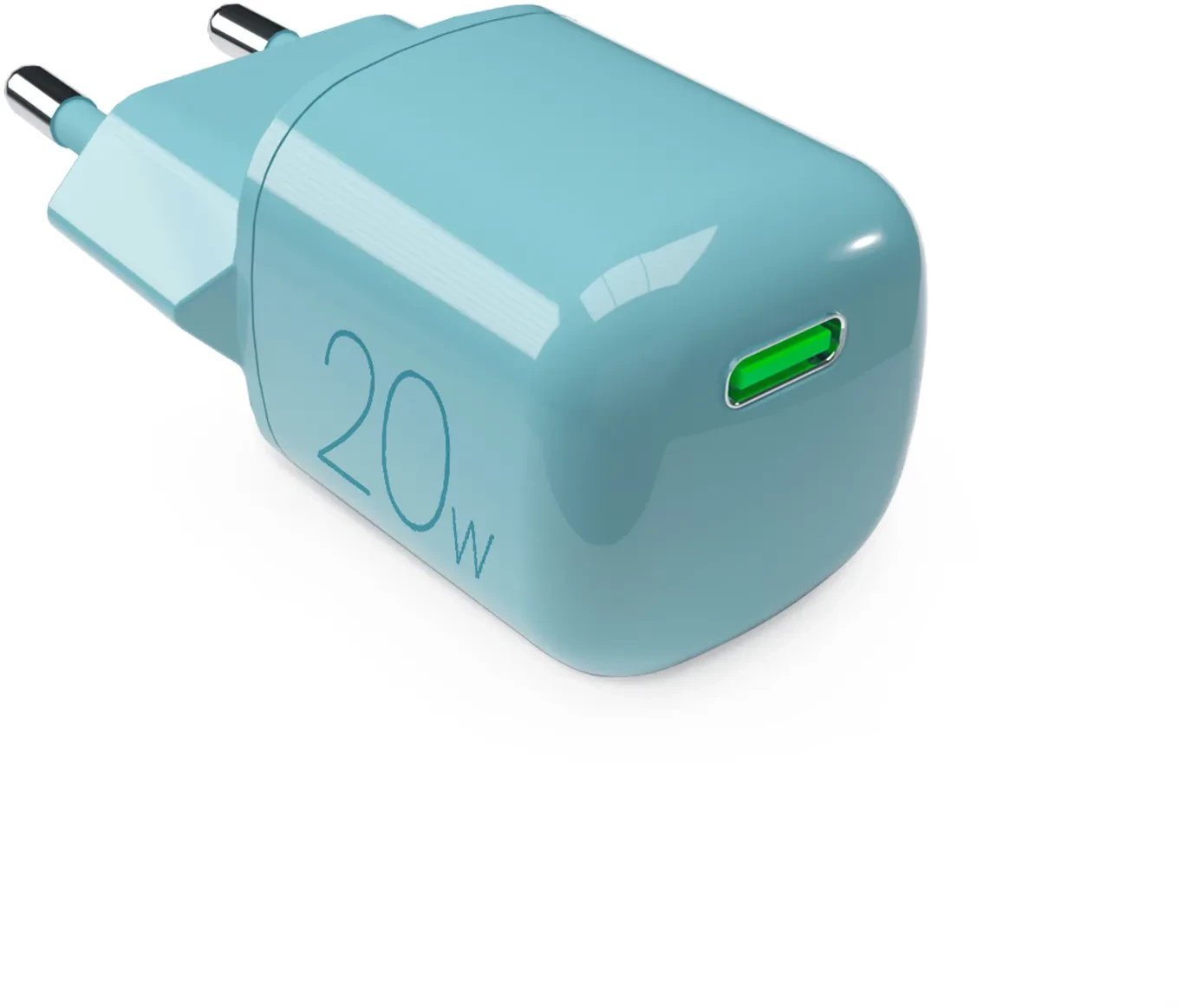 Ładowarka sieciowa Puro 20W GaN USB-C - zielona