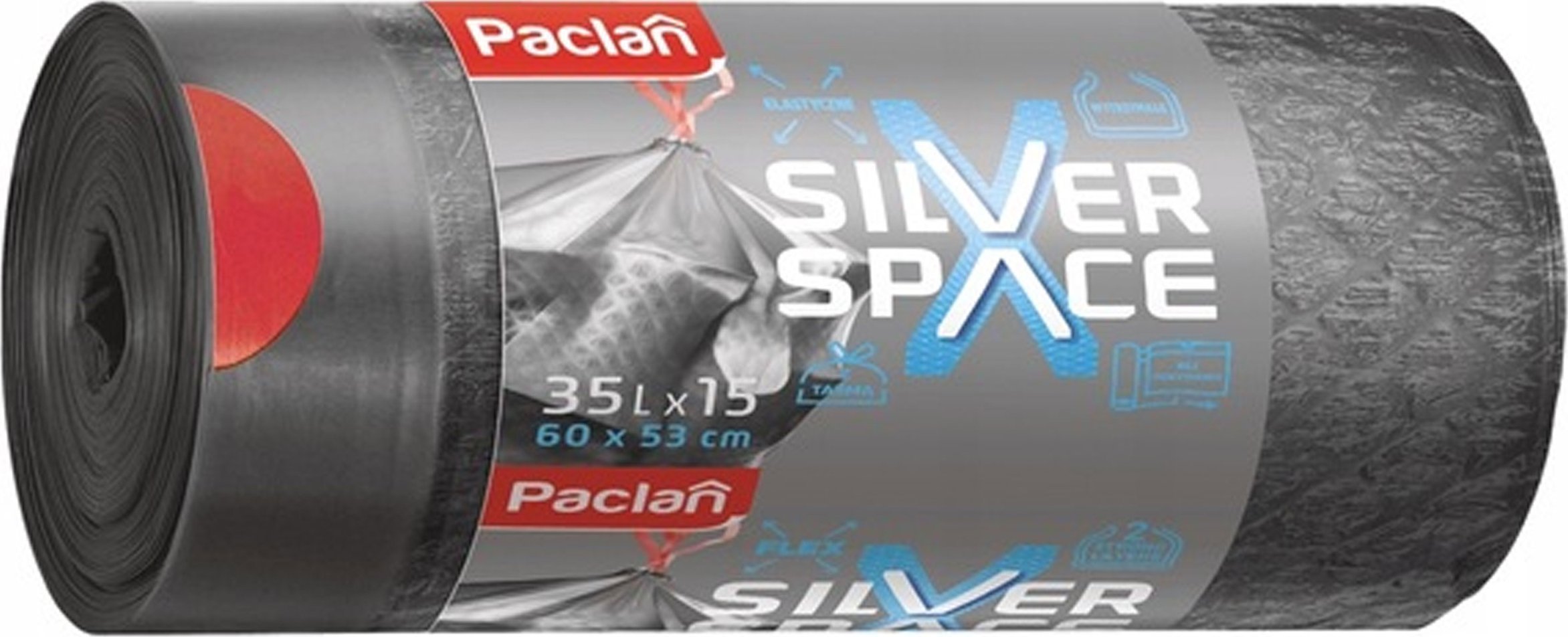Osram PACLAN WORKI NA ŚMIECI ELASTYCZNE MEGA MOCNE SILVER SPACE 35Lx15SZT