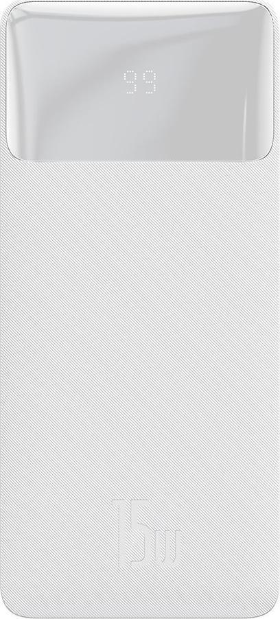 Powerbank Baseus Bipow Digital Display 15W 10000mAh Biały