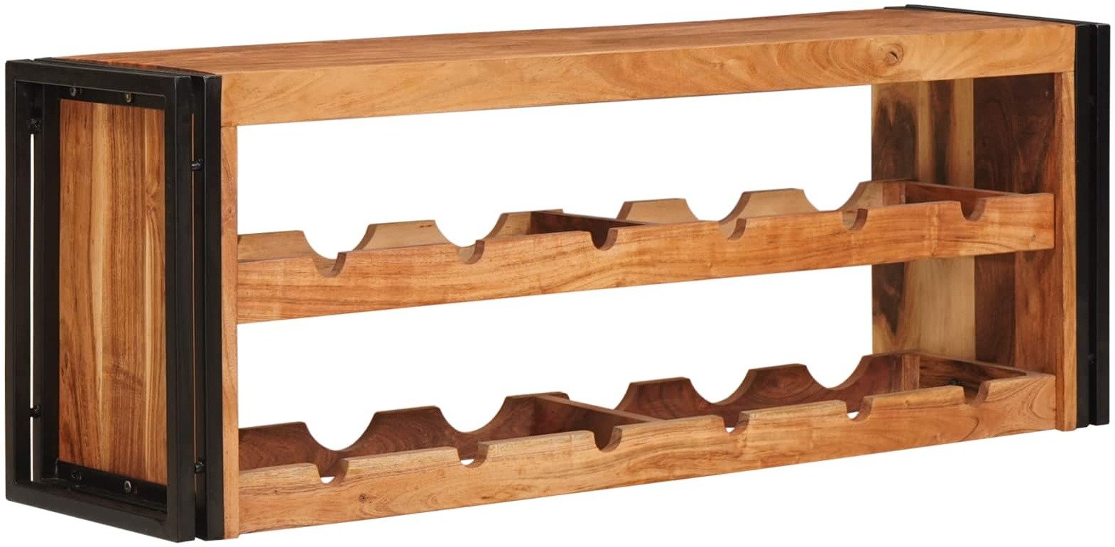 vidaXL Regał na wino Brązowy 100 x 45 x 33 cm Lekkie drewno akacjowe