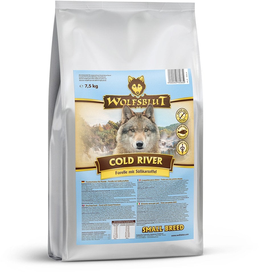 Wolfsblut Dog Cold River Small - pstrąg i bataty 7,5kg