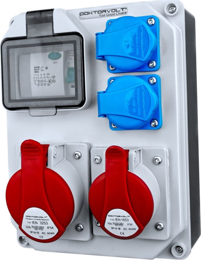 Doktorvolt Rozdzielnica budowlana HL-FI 1x16A 1x32A 2x230V Doktorvolt 7235
