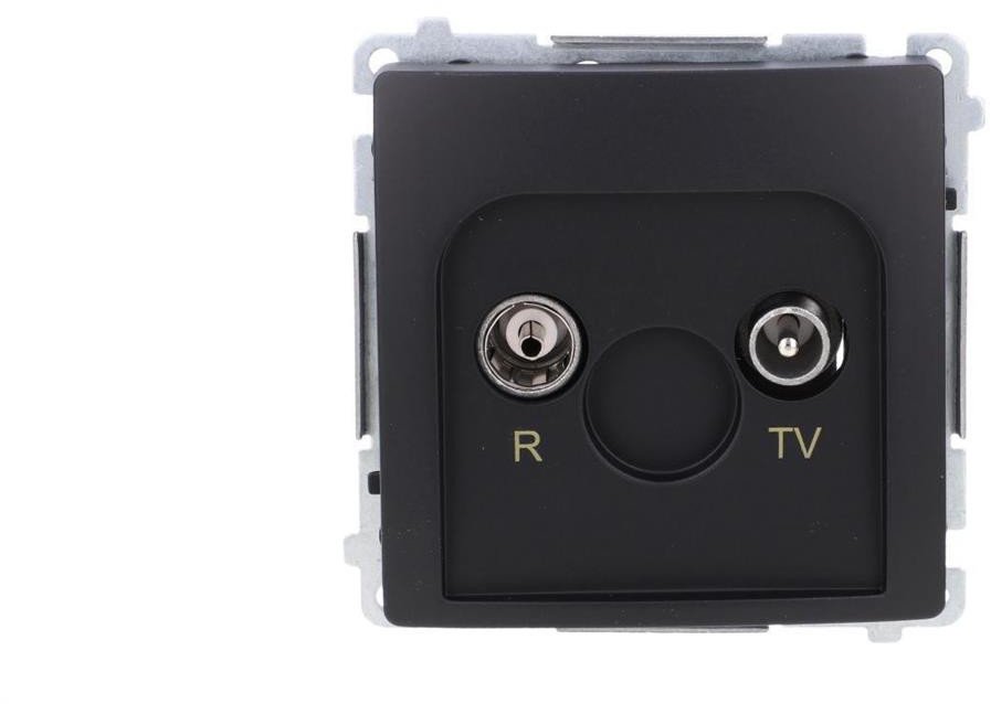 Simon Basic Gniazdo antenowe R-TV końcowe, separowane (moduł), 1x wejście: 5862 MHz czarny BMZAR1/1.01/49