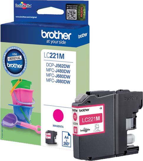 Tusz Brother tusz oryginalny LC-221M, Magenta