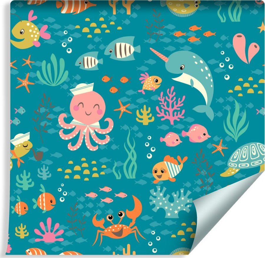 Muralo Tapeta Dla Dzieci - Radosne Życie Pod Wodą