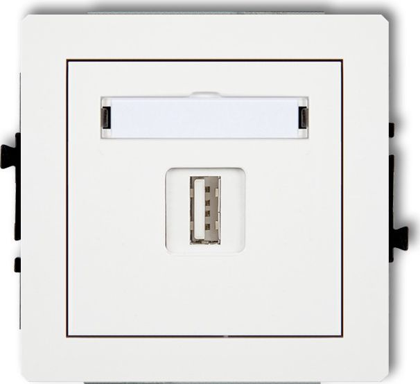 Karlik DECO Ładowarka USB pojedynczej, 5V, 1A biały DCUSB-1