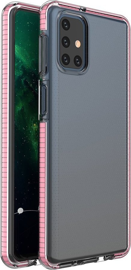 Braders Etui Spring Case Żelowe z Ramką do Samsung Galaxy M31s jasnoróżowy