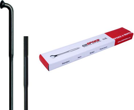 Cn Spoke Szprychy DB454 2.0-1.8-2.0 stal nierdzewna 260mm czarne + nyple 144szt.