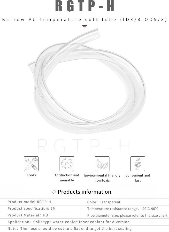 Barrow Barrow Schlauch 16/10mm, transparent - 1m