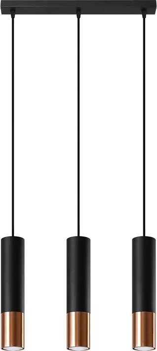 Lampa wisząca Lumes Czarno-miedziana lampa wisząca nad stół - EXX246-Loper