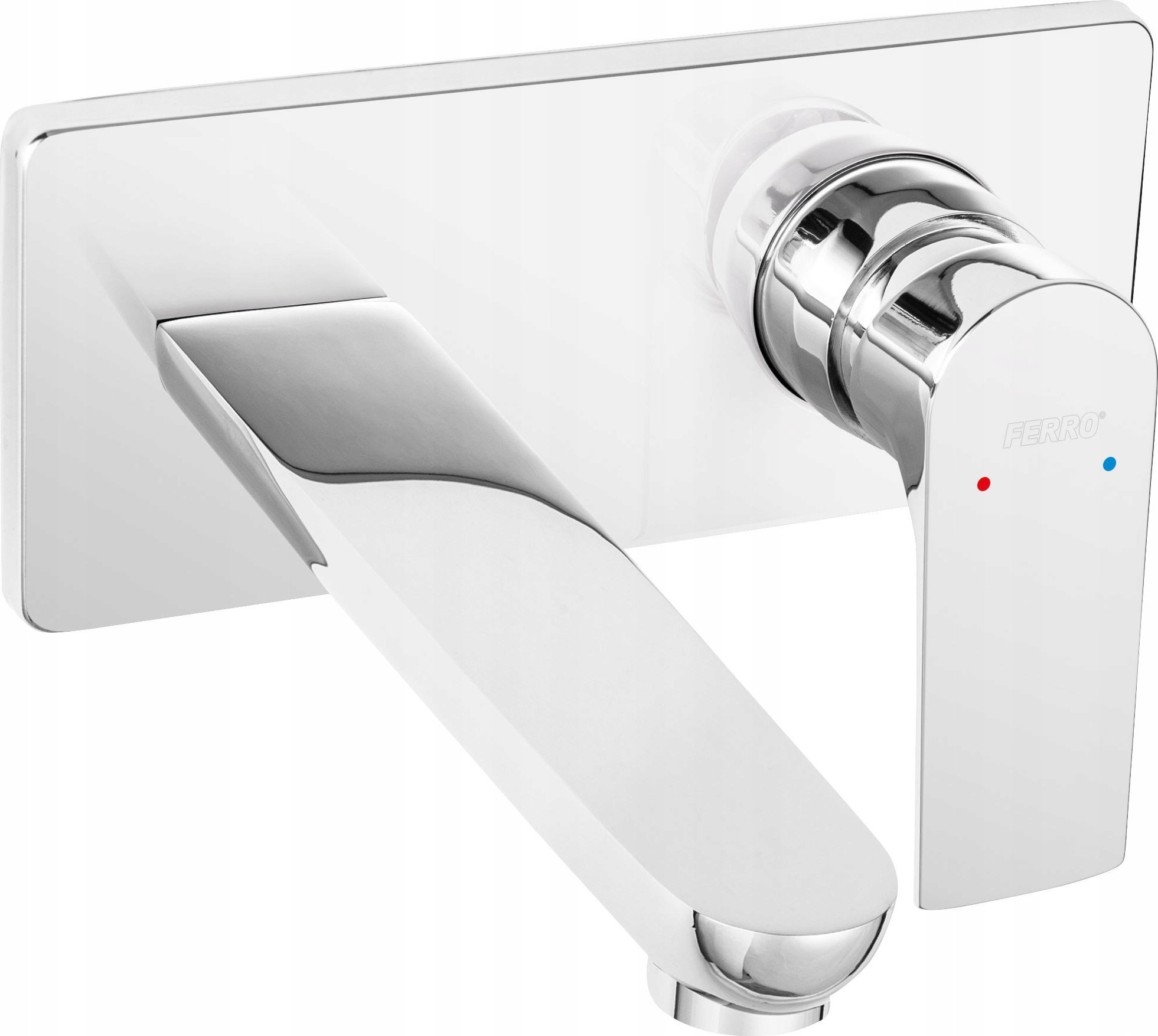 Bateria umywalkowa Ferro BAT. ALGEO SQUARE UMYW. PODTYNK., WYL. 18CM., CHROM FERRO // BF.BAQ3PA18