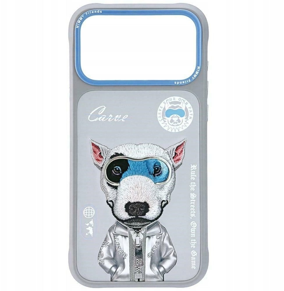 Etui Nimmy Cool&Cute 2.0 Dog do iPhone 17 Pro Max szary