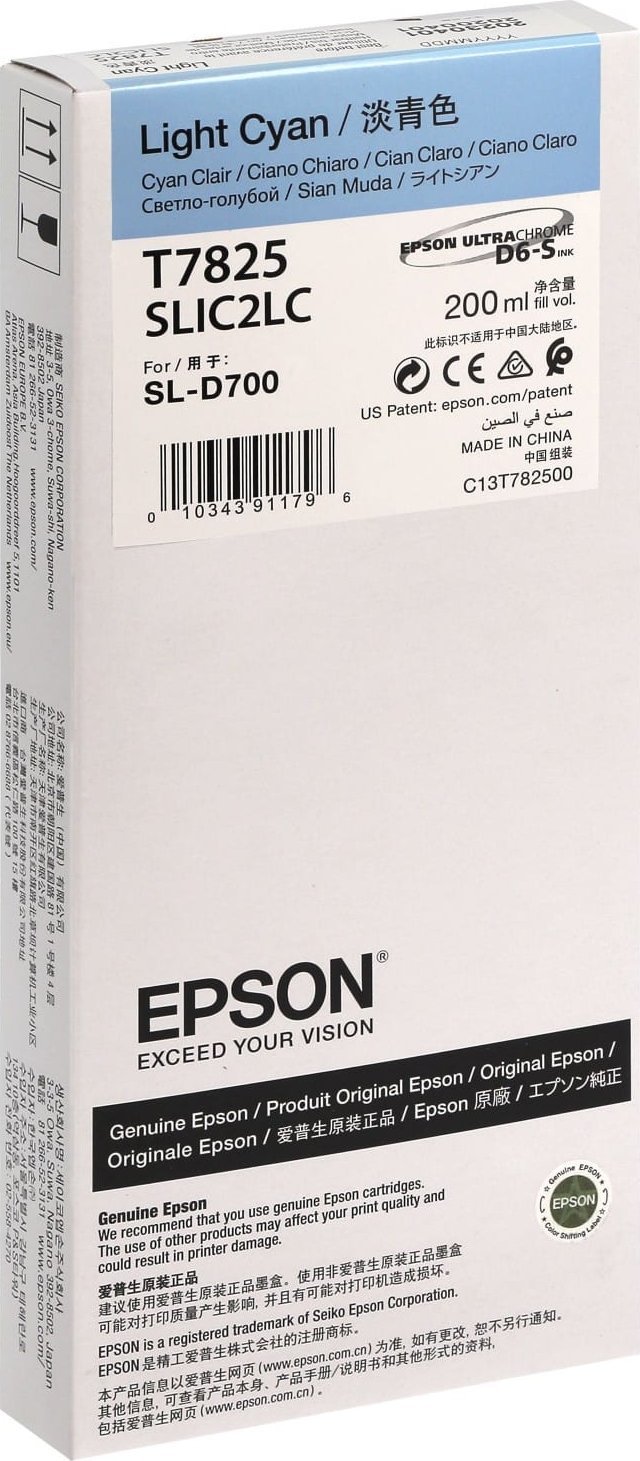 Tusz Epson Epson ink cartridge light cyan T 782 200 ml T 7825N