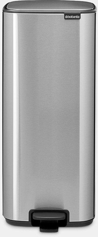 Brabantia Bo Pedal Bin 30L - Matt Steel Fingerprint Proof
