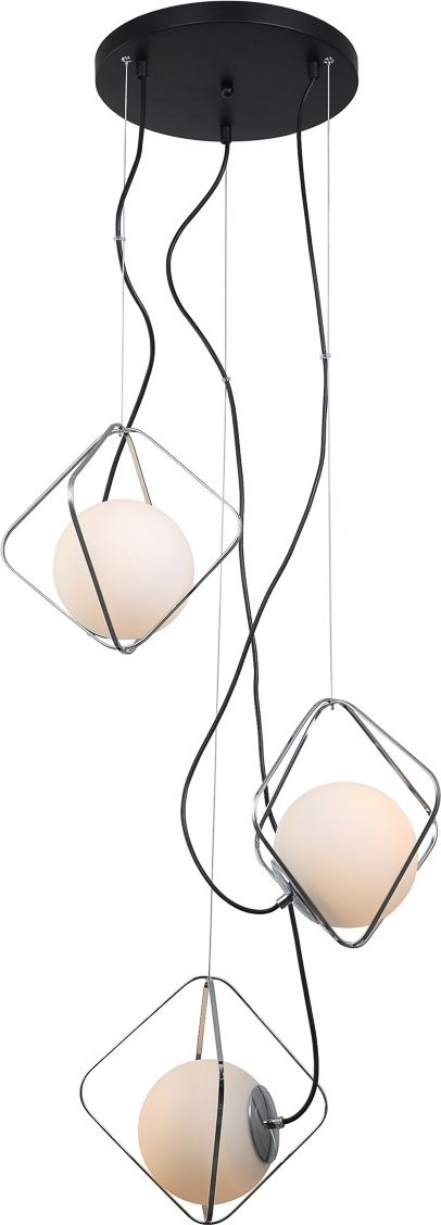 Lampa wisząca Italux Canto nowoczesna czarny (PEN-5696-3-BKCR)