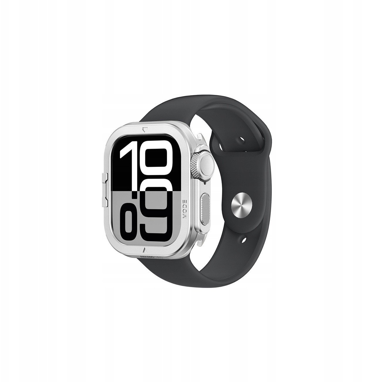 Etui metalowe AMAZINGTHING Titan Pro na Apple Watch 11 46mm aluminiowe - srebrne