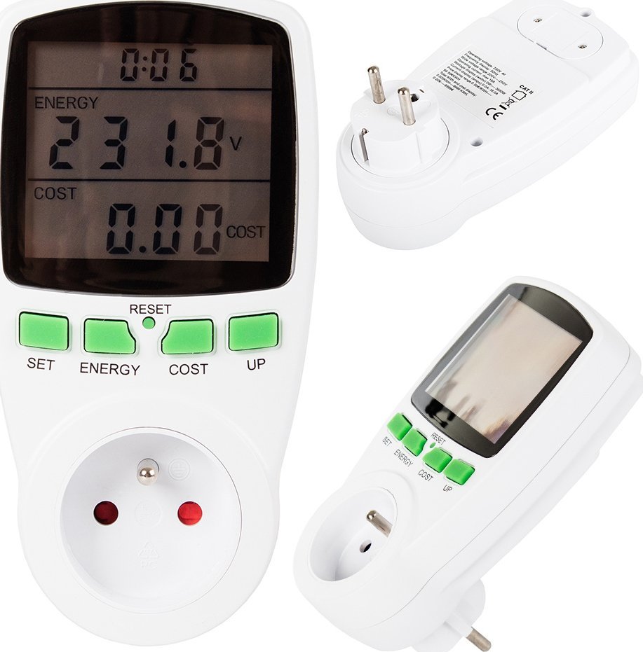 Verk Watomierz miernik licznik energii elektrycznej lcd Watomierz miernik licznik energii elektrycznej lcd