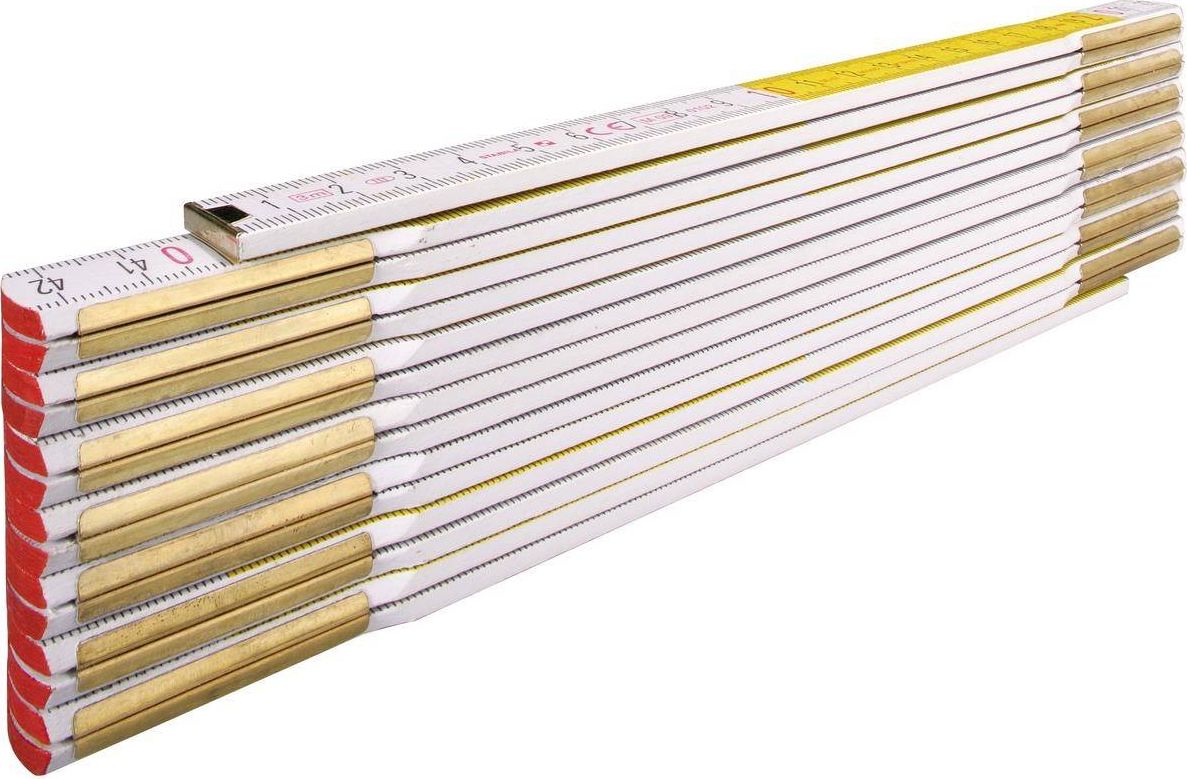 Stabila Miara składana 3m STABILA 617/11 buk, biało-żółta, sekcji 15