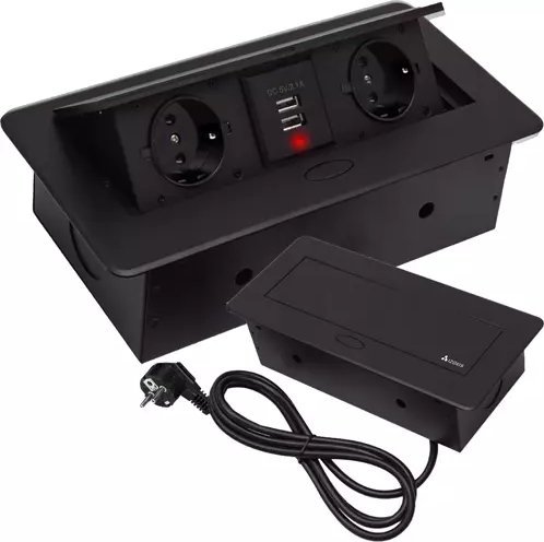 Izoxis Gniazdo chowane w blat- podwójne 21446