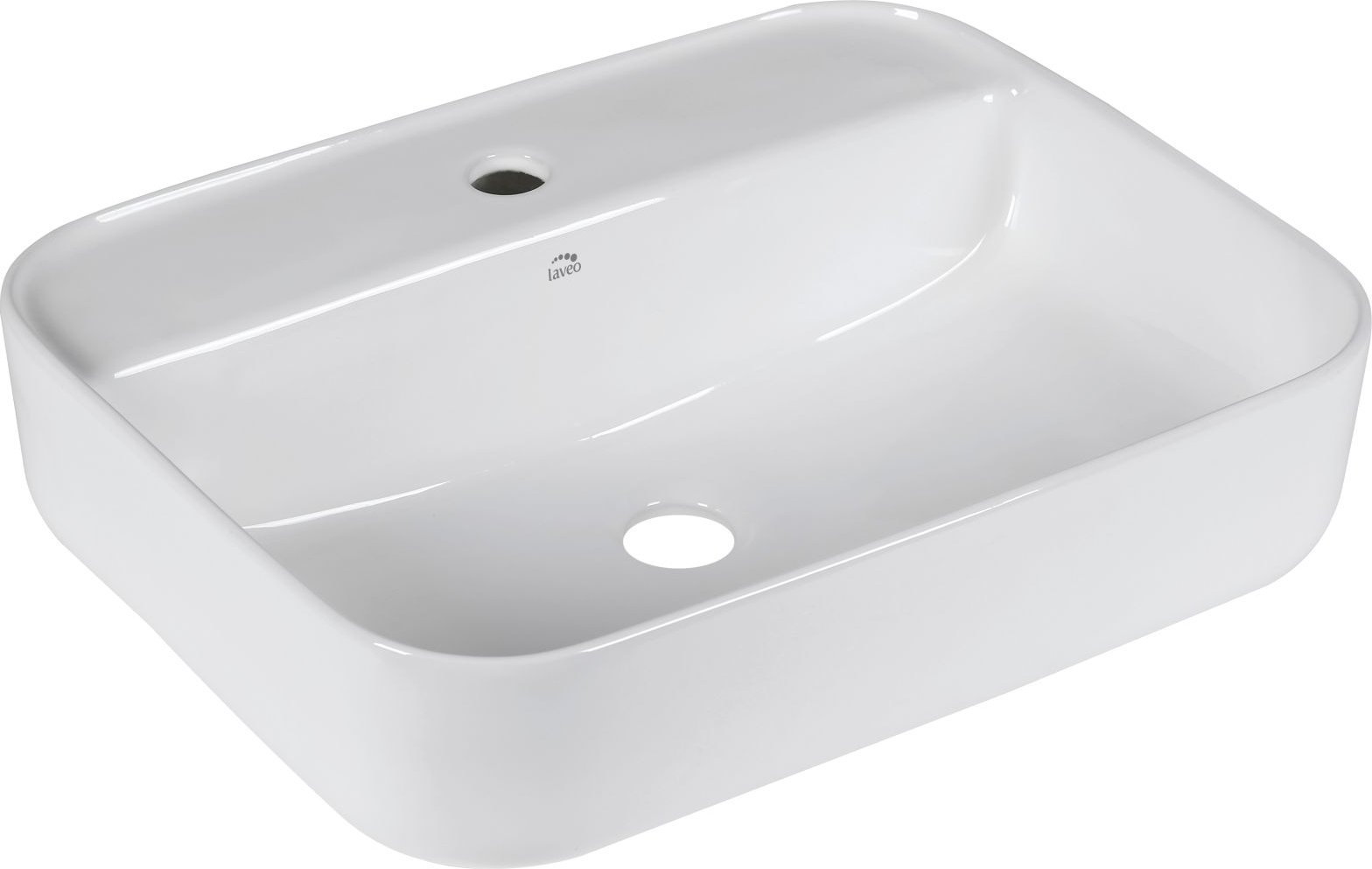 Umywalka Laveo LAVEO Mogami - umywalka nablatowa ceramiczna z miejscem na baterię