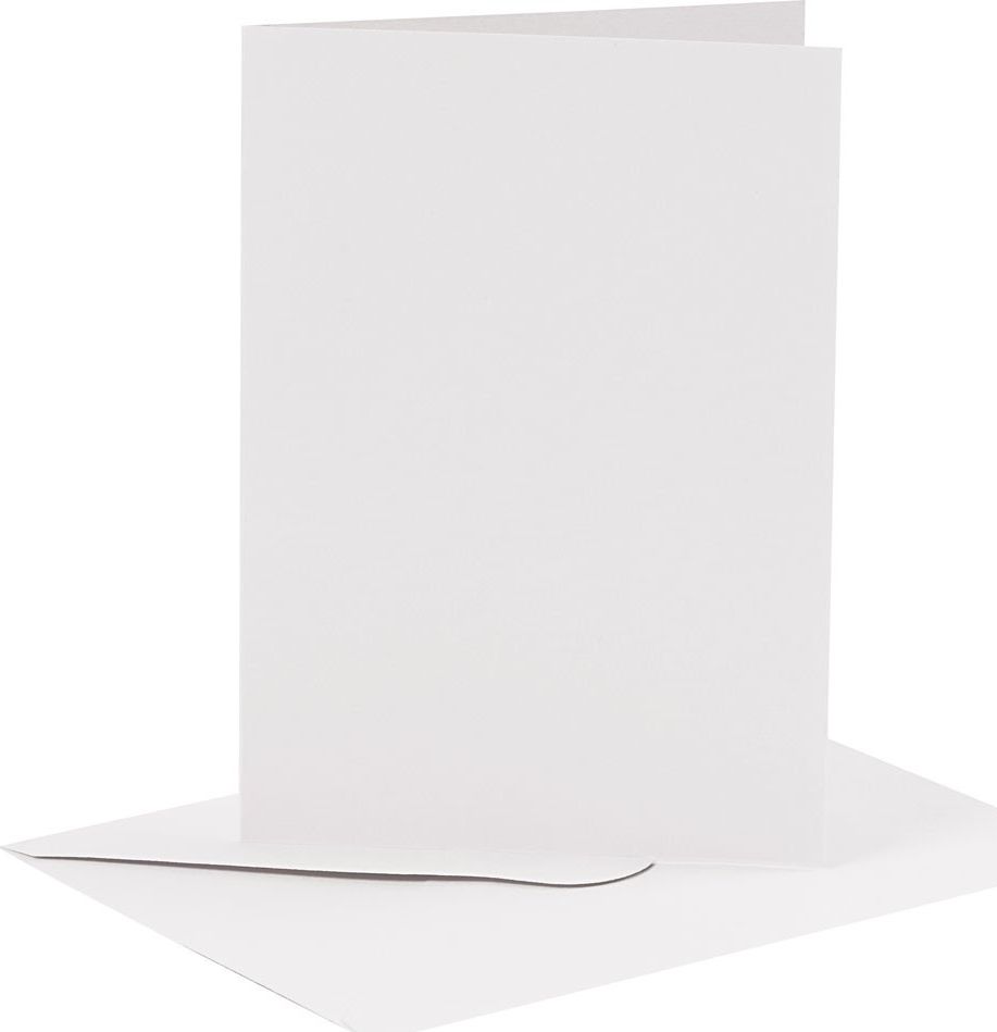 Creativ Company Kartki i Koperty 6 zest., Białe