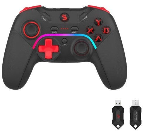 A4tech Bloody GPW70, gamepad, RGB, Dual mode 2,4G+USB, černá