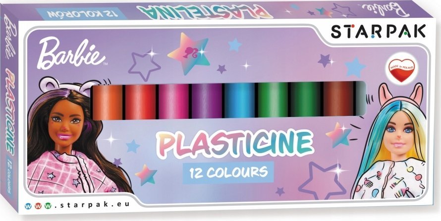 Starpak PLASTELINA 12KOL BARBIE1 STK PUD 1/40