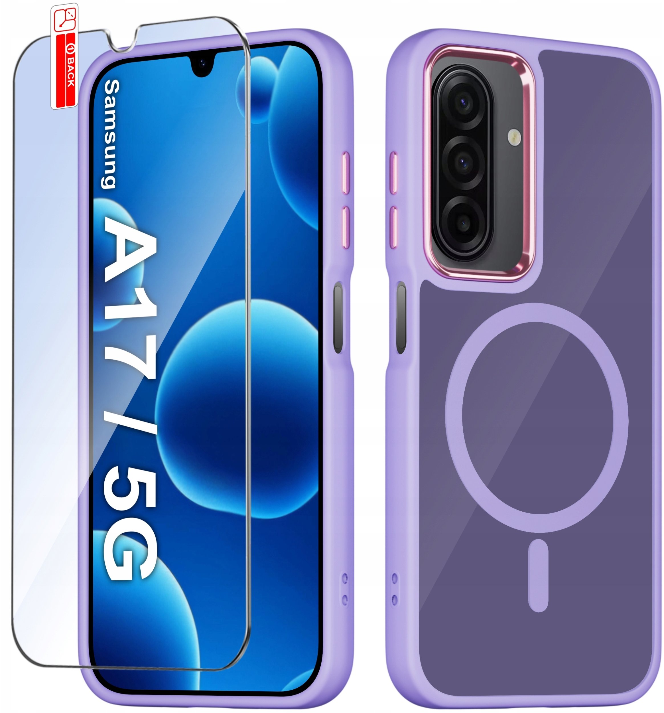 krainaGSM Etui do Samsung A17 5G CASE do MagSafe matowe magnetyczne PREMIUM + szkło