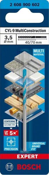 Wiertło Bosch BOSCH WIERTŁO CYL-9 MULTICONSTRUCTION 3,5 x 40 x 70mm EXPERT