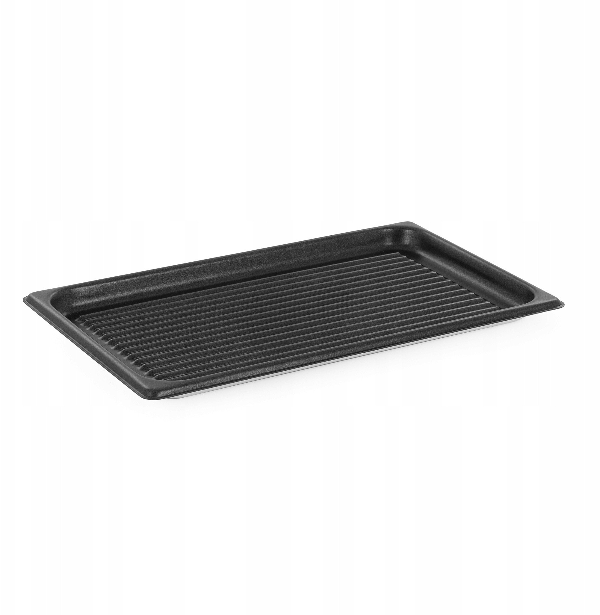 Blacha ryflowana, grillowa GN 1/1 aluminiowa z powłoką nieprzywierającą Teflon Xtra | TECHNICA, Gold Line