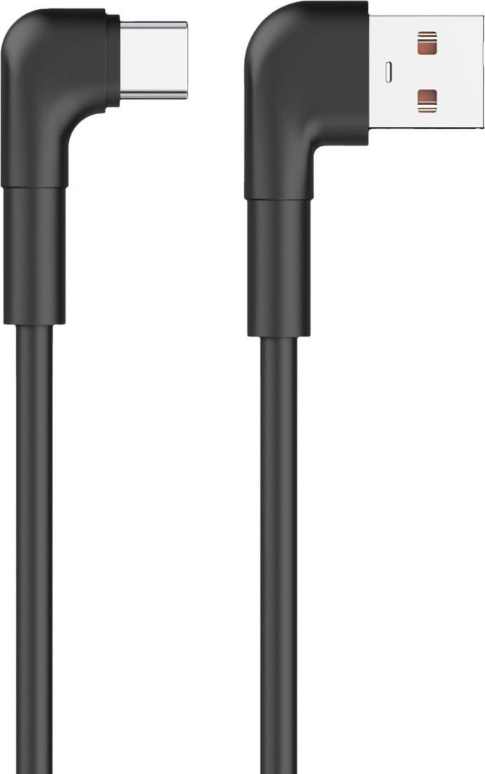 Kabel USB Techonic Maxlife Kabel Kątowy Mxuc-09 Usb - Usb-C 1,0 M 3A Czarny