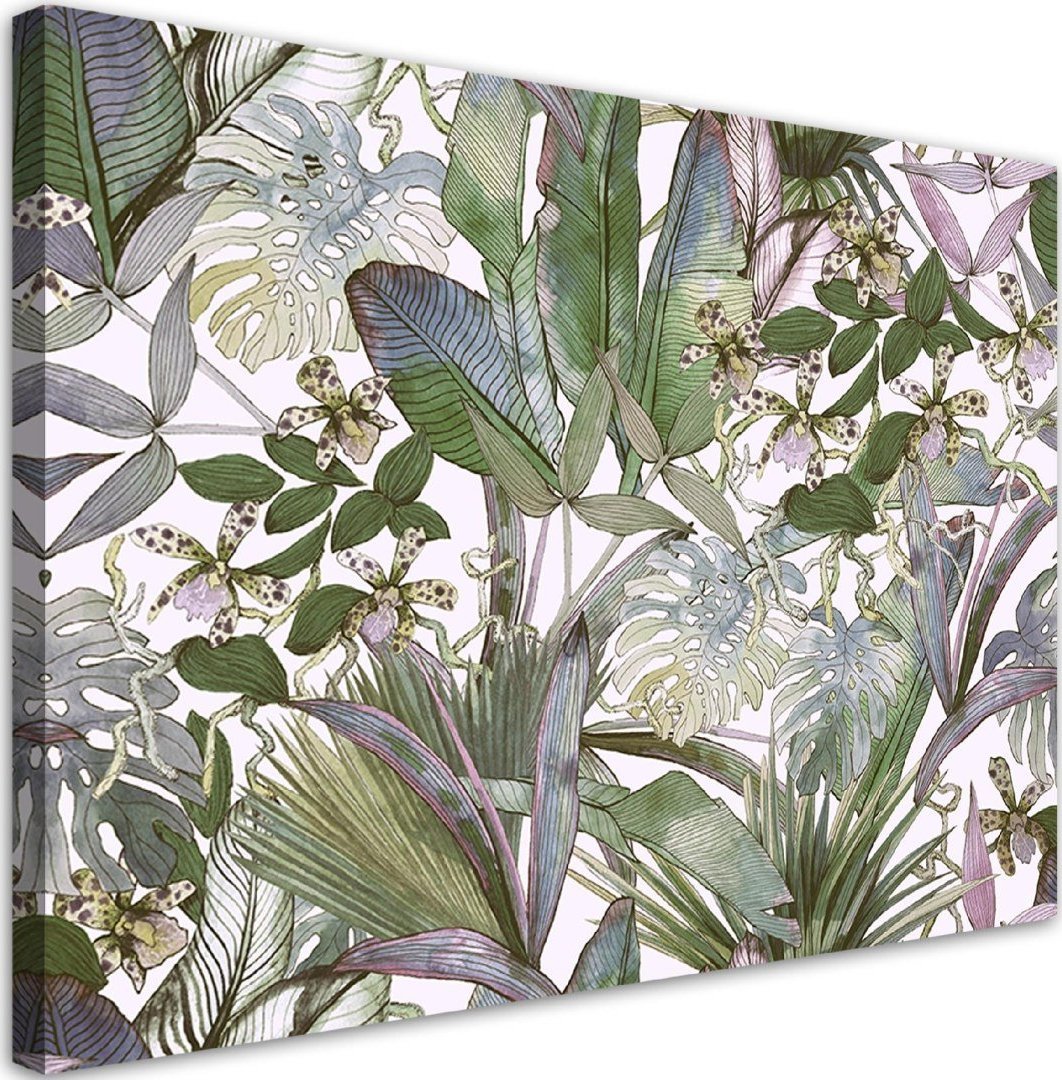 Feeby Obraz na płótnie, Tropikalne liście monstera - 90x60