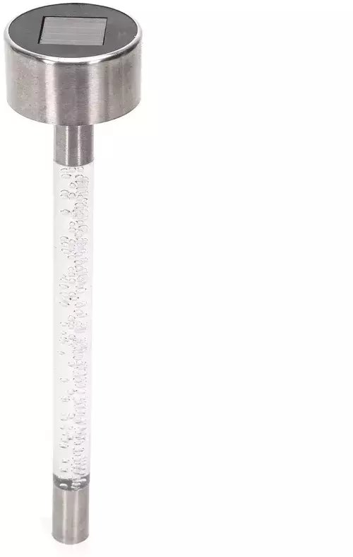 Lampa ogrodowa solarna LED ze stali nierdzewnej z bańkami-Ciepła